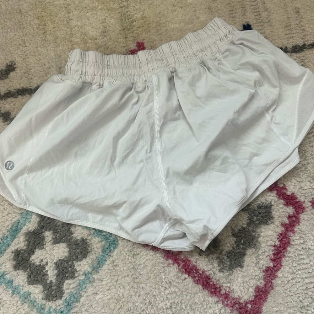 White hottie hot lululemon shorts